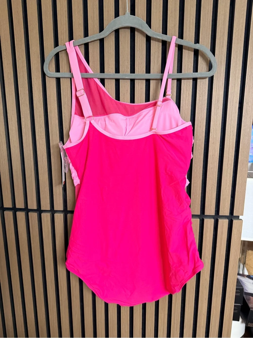 Anne Cole Pink Colorblock One-Piece Swimsuit